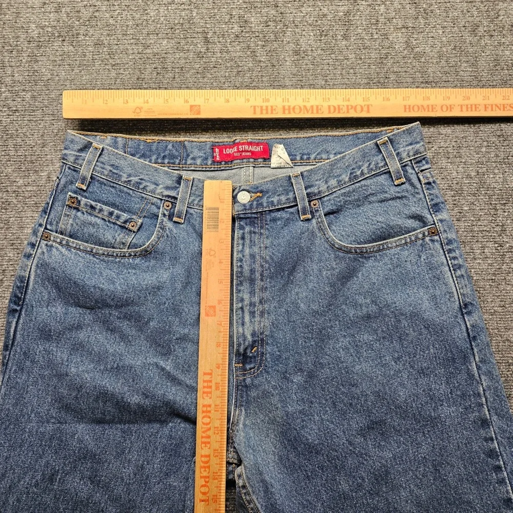 Levis 569 Loose Straight Fit Jeans Mens 36x30 Blue Denim Made in USA Vintage